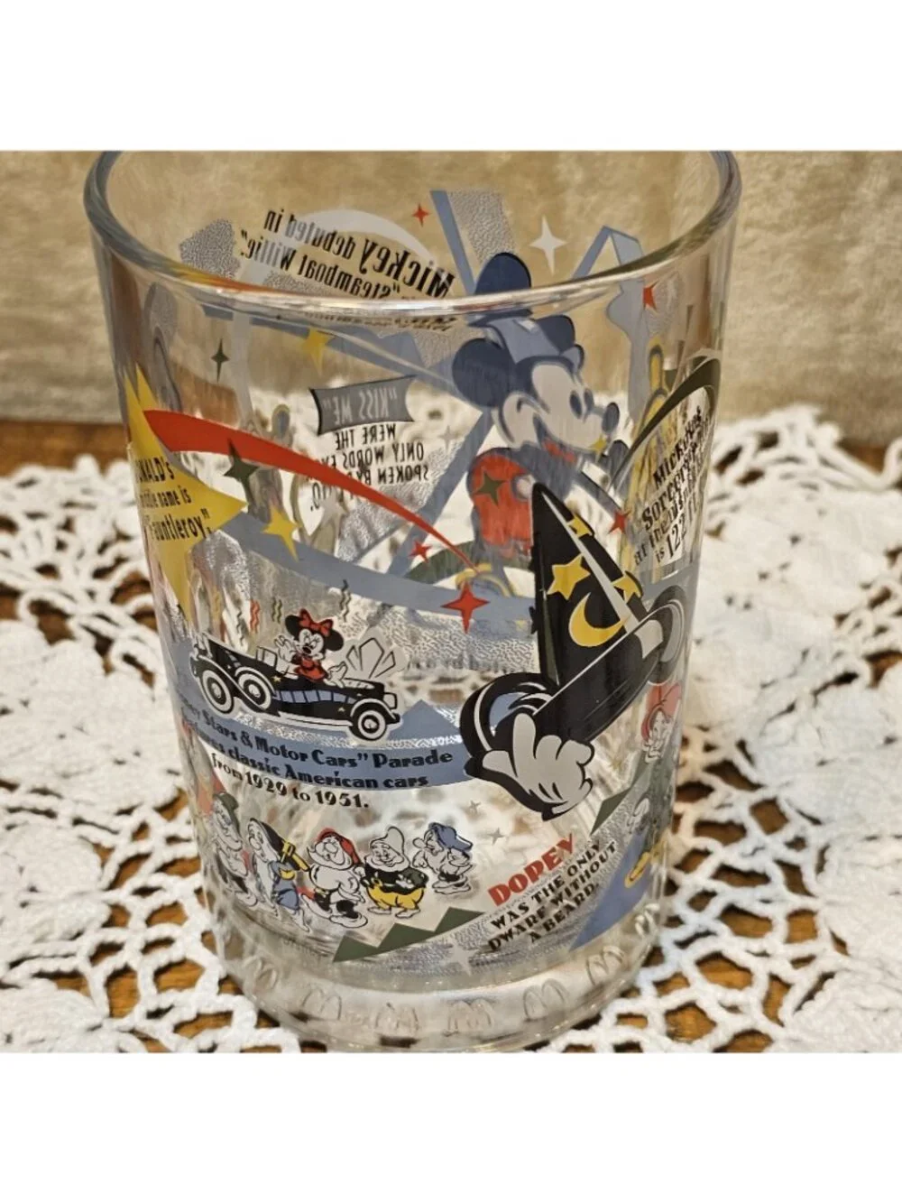 Walt Disney 100th Anniversary McDonald’s Glass “Mickey Mouse” 'Donald Duck